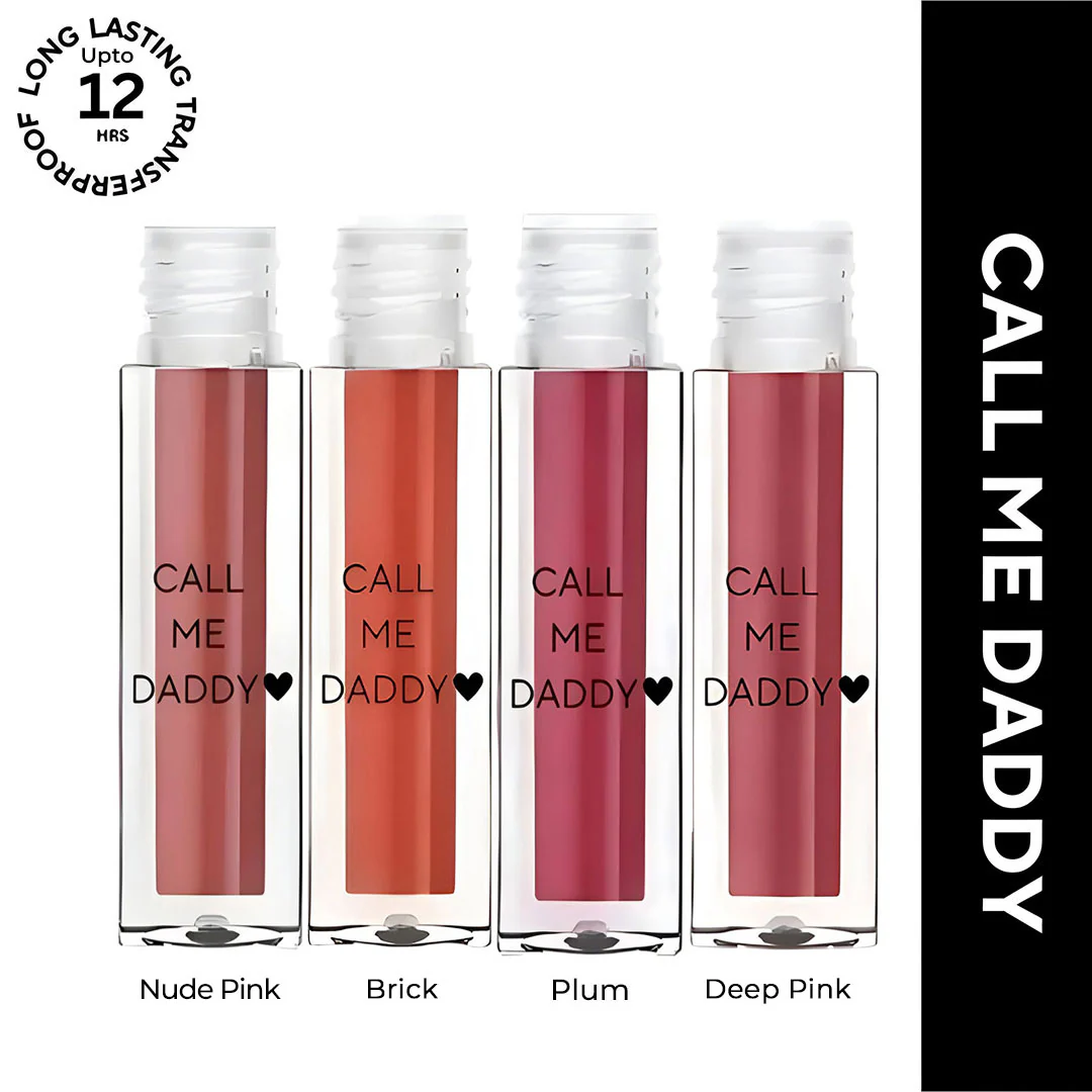 Call Me Daddy Liquid Lipstick MINI | Pigmented AF, Non-sticky + Matte Lipstick | Pack of 4 - Image 61