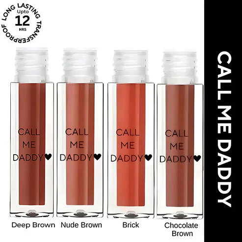 Call Me Daddy Liquid Lipstick MINI | Pigmented AF, Non-sticky + Matte Lipstick | Pack of 4 - Image 65