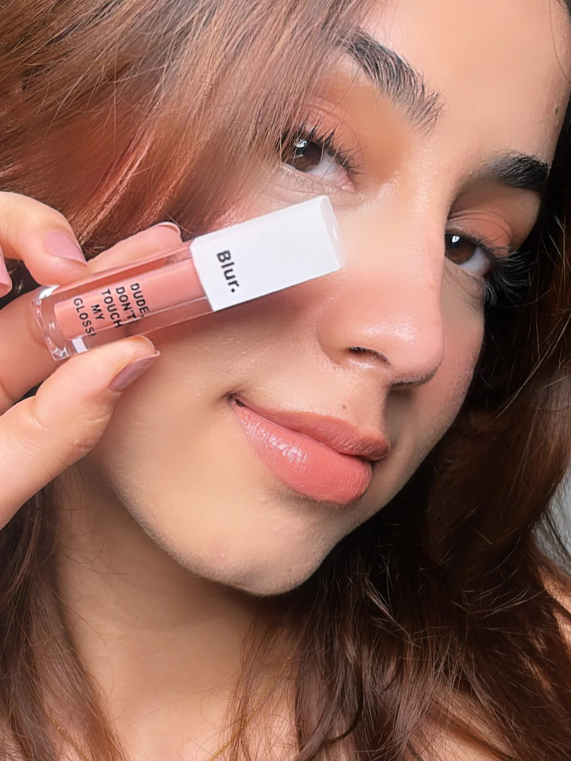 Dude, Don't Touch My Gloss MINI | Pigmented AF, Non Sticky Mini Gloss | Soft Brown - Image 3