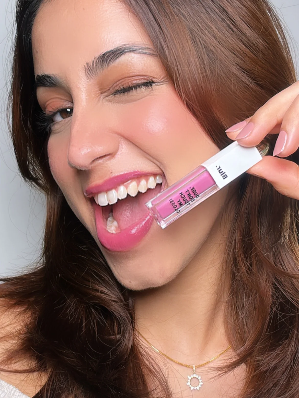 Dude, Don't Touch My Gloss MINI | Pigmented AF, Non Sticky Mini Gloss | Mauve - Image 2