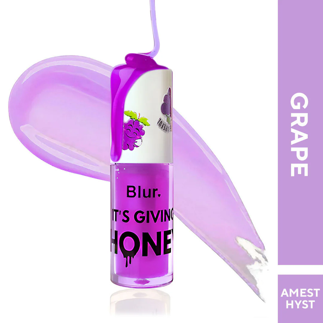 It's Giving Honey | Juicy Lip Oil | Hydrating + Pigmented | Grape (Amethyst)